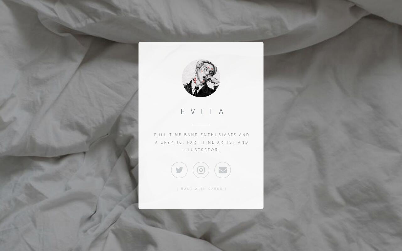 Carrd profile picture for @evita